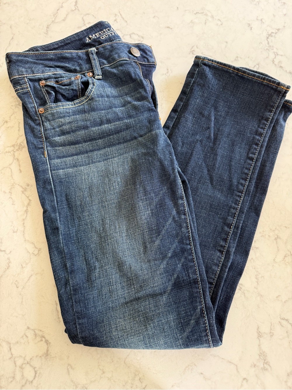 Women's Dark Blue Straight Jeans